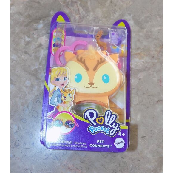 Polly Pocket Pet Connects Deer and Meadow Micro Playset - Picture 2 of 7